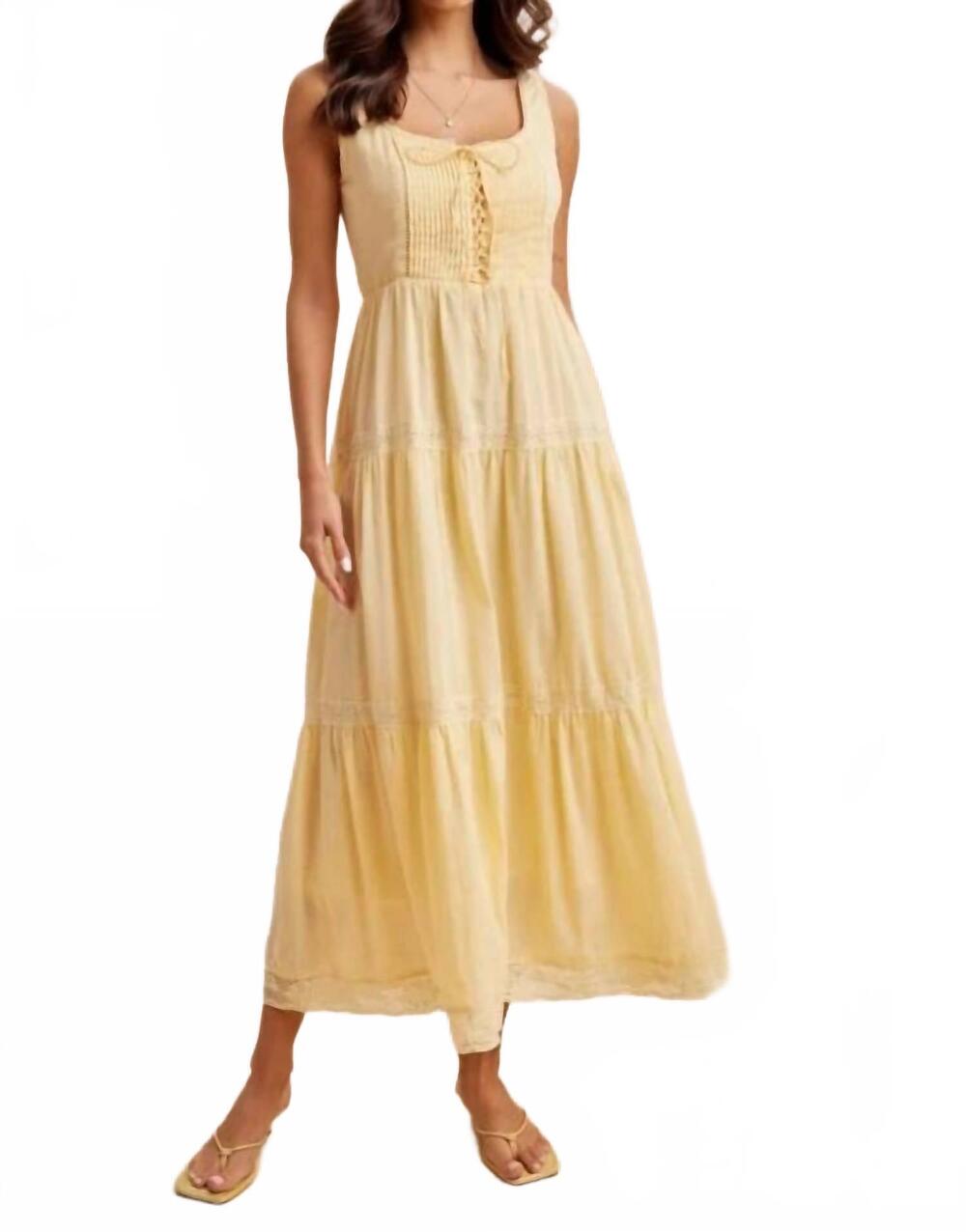 NEW IN-LOOM sleeveless maxi dress in yellow
